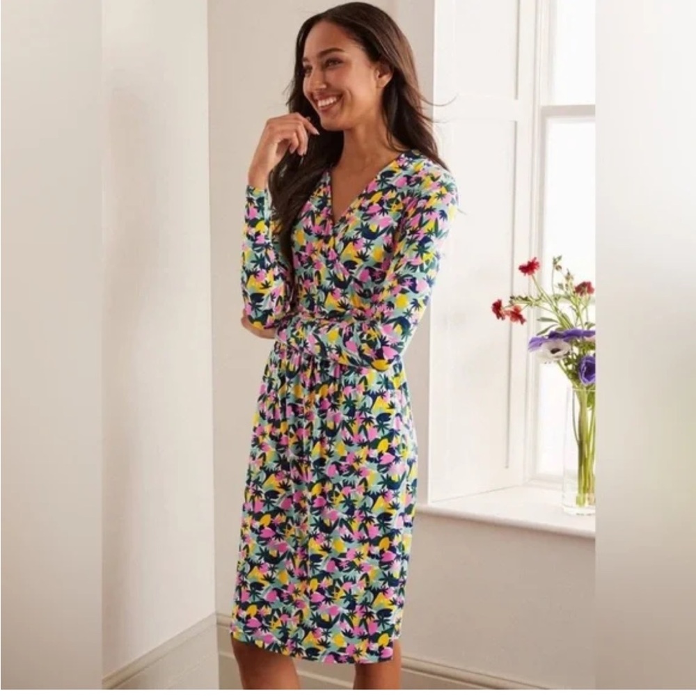 Boden Floral Long Sleeve Dress size 4